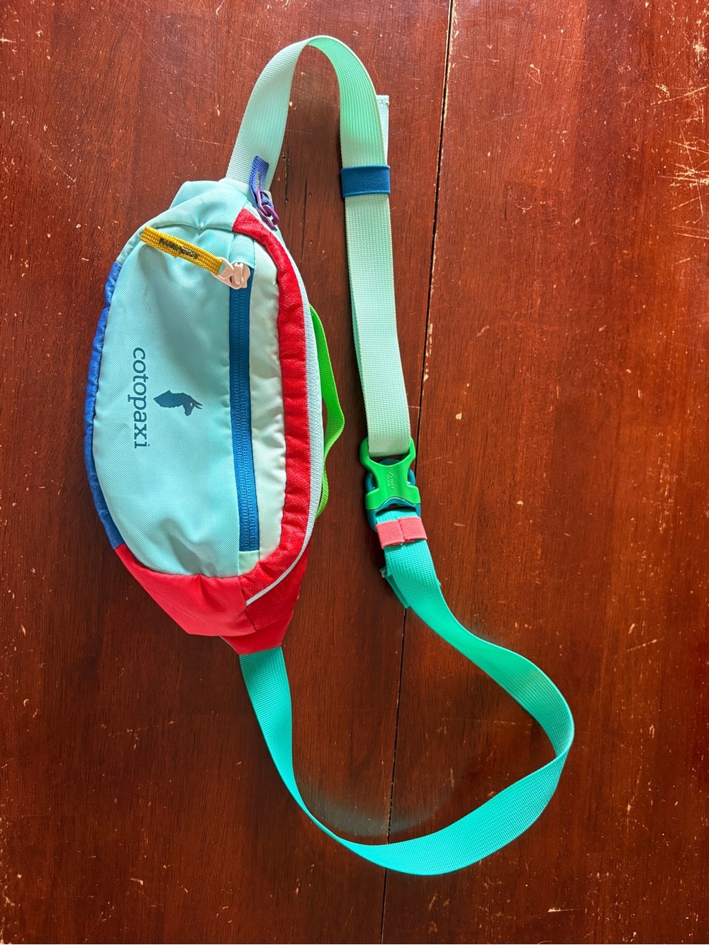 Cotopaxi Teal & Red Belt Crossbody Bag - Colorful Compact Accessory
